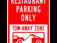 Restaurant Parking Only sign