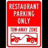 Restaurant Parking Only sign